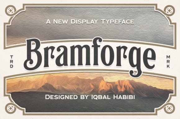 Bramforge: A Vintage Display Serif Font for Handmade Brands