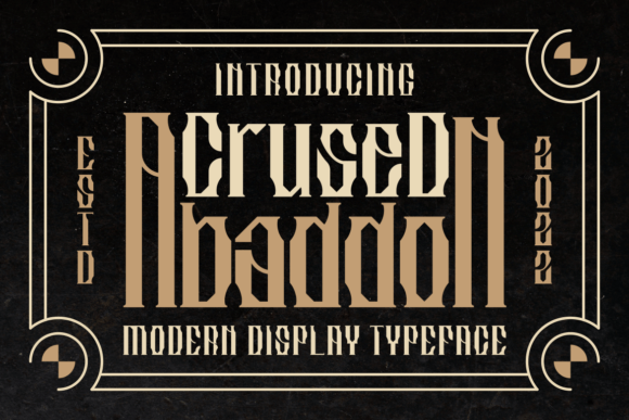 Crused Abaddon: A Standout Display Font for Handmade Brands