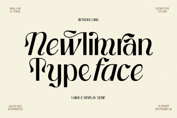 Newlimran: A Modern Display Typeface for Digital Brand Elegance