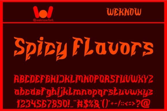 Spicy Flavors: A Bold Display Font That Elevates Digital Branding