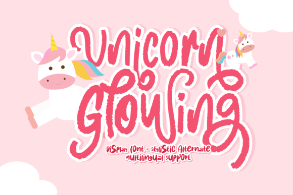 Unicorn Glowing: A Display Font That Makes Your Brand Feel Joyful & Polished